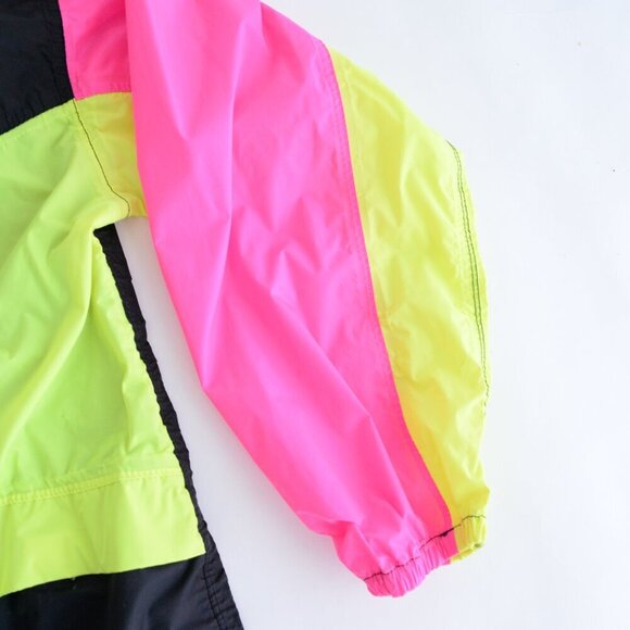 VTG Jemcor Impermeable Rain Wear Black Pink Nylon Zip Up Lined Waterproof Jacket - Picture 13 of 14
